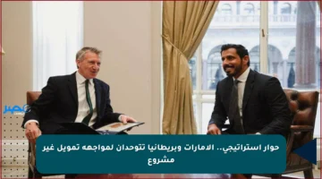 حوار استراتيجي.. الإمارات وبريطانيا تتوحدان لمواجهة تمويل غير مشروع